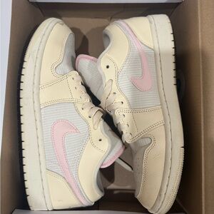 Nike Air Jordan 1 Low SE Beige and Pink Women’s